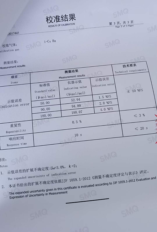 氣體檢測(cè)儀校準(zhǔn)報(bào)告