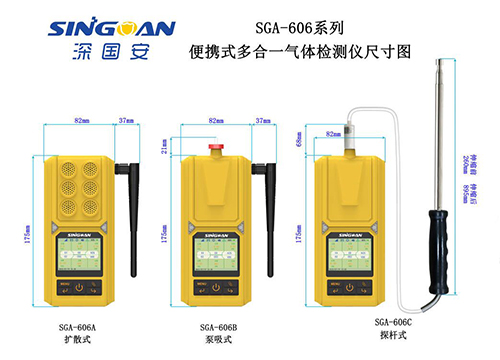 便攜式六合一氣體檢測(cè)儀